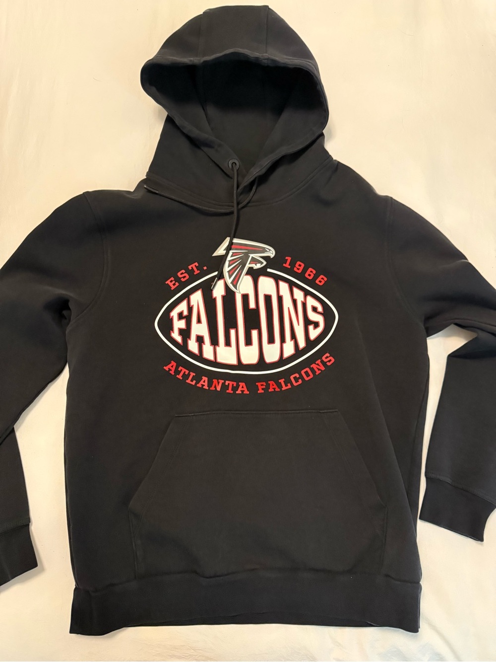NFL BOSS Black Hoodie with Red Trim Size Medium.